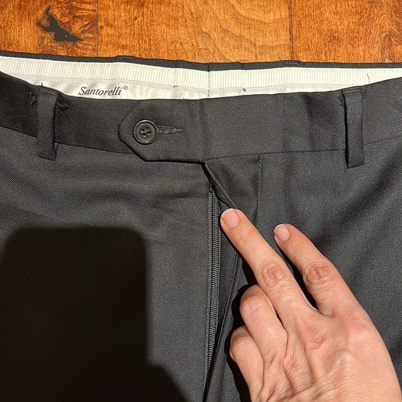 Santorelli Italian Luxury Serge Wool Dress Pants 🇮🇹 - Picture 12 of 14